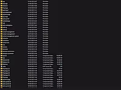 Spot my project development folder😂