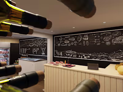 Premium Meats - El Res. (Commercial Interior Design & Rendering)