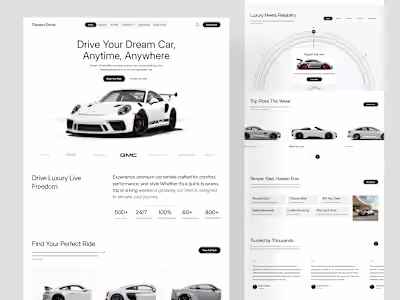 Dream Drive Luxury Car Rental Website
