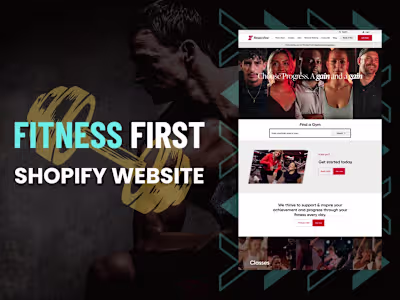 Fitness First | Shopify Website