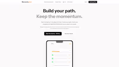 Momentumm is Github for personal