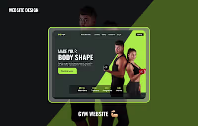 Gym Website Design using WordPress
