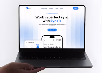 Syncio - Micro SaaS Landing Page Design