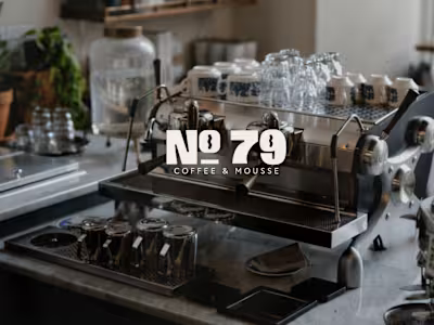 No 79 coffee and mousse branding 