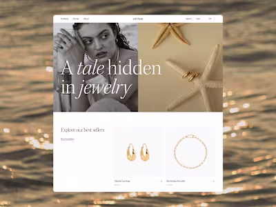 Jewelry e-commerce UX/UI design 