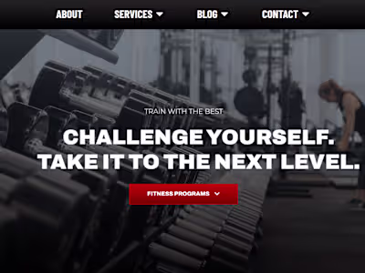 $5,000 Gym Website With 7 Pages