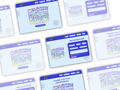 Sweat & Share registration page | UI Design