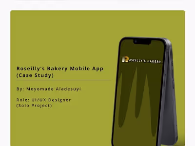 Case study for a bakery app on Behance