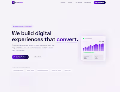 High-converting marketing agency landing page