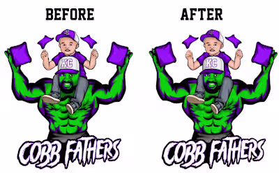 Convert Raster Character image into Vector Illustration