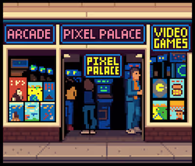 Concept for a retro AI games portal