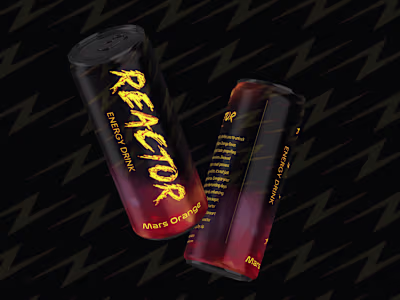 Brand Identity Design For Reactor Energy Drink