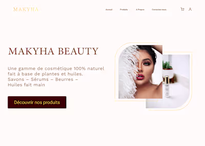 Makyha Beauty | E-commerce Landing Page
