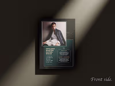 Men's Winter Collection Catalog Cover DESIGN :: Behance