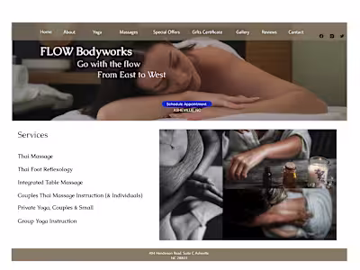 Responsive Web Design for Flow Bodyworks