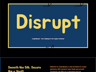 Disrupt: Your Gateway to the Crypto Universe!