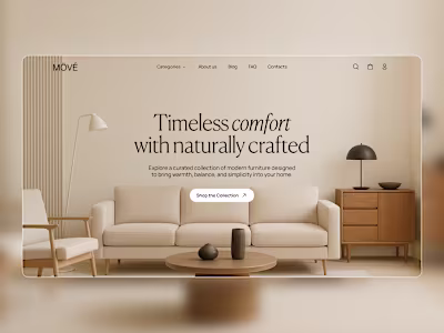 Modern Furniture E-Commerce – Clean & Minimalist Shop UI