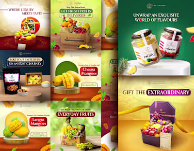 Social Media Posts- Fruits I Gourmet I Luxury