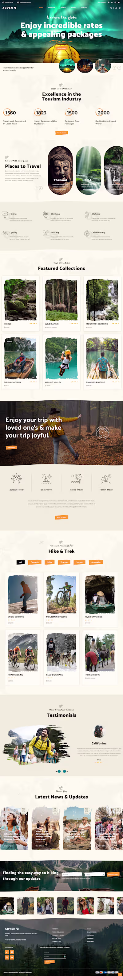 Shopify Travel Store