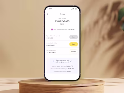 Cypher Wallet Staking UI Design