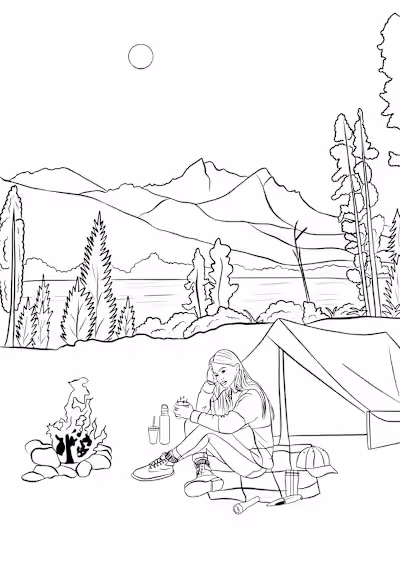 Adventure colouring pages for women :: Behance