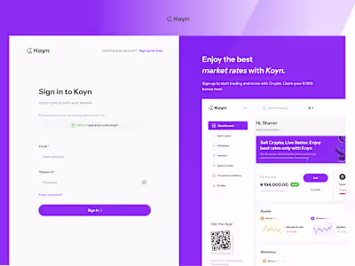 Koyn Web App Dashboard