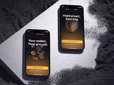 UI UX Design for Crypto Finance Mobile App
