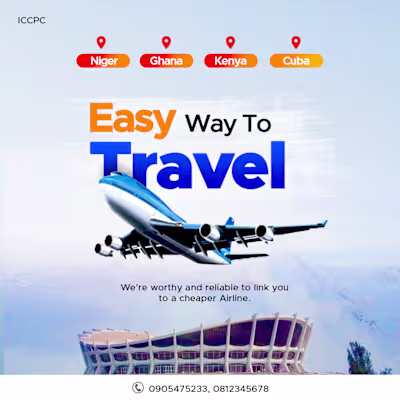 Designed a social media flyer for an airplane support.