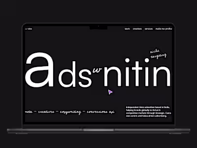 adswithnitin.com – Minimal Framer Website