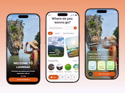Travel Mobile App Design UI/UX