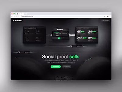 AdBoost Site Design