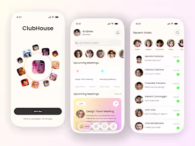Here is my ClubHouse App – Modern Social Audio & Meetings UI...