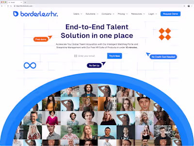 Redesign of Borderlesshr Landing Page :: Behance