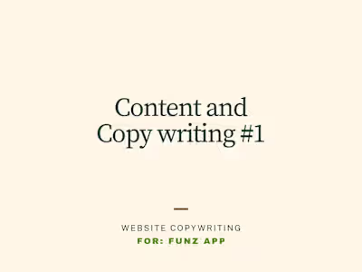 FunZ Website & Landing Page Content Writing