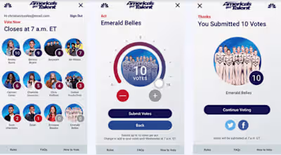 America's Got Talent, Voice, Blacklist websites, games, & apps