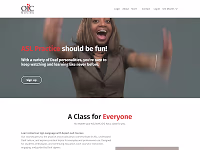 OIC - ASL Online Course for the Deaf