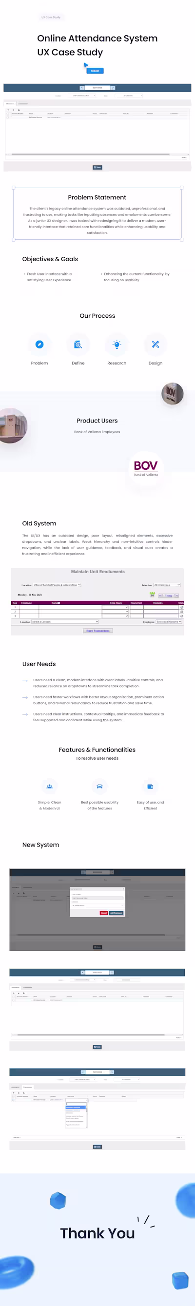 Online Attendance System UX/UI Case Study