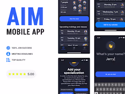 AIM — Live Coaching App (React Native, WebRTC, Stripe)