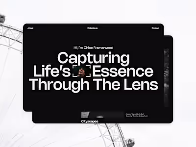 Chloe Framerwood - Photography Portfolio