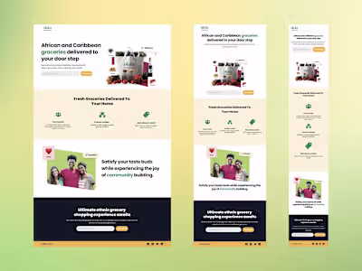 Alata Grocery Landing Page Design