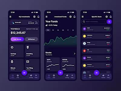 Financial app design