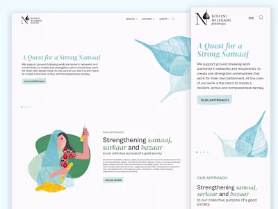 Figma Design to Dynamic WordPress Website - Rohini Nilekani