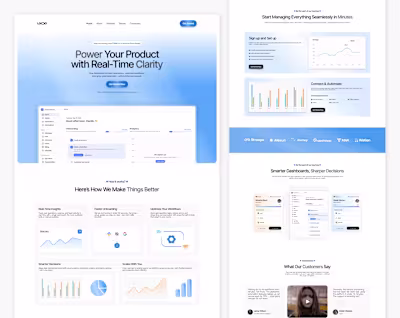 SaaS Landing page design