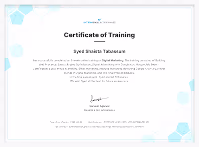 Certified Digital marketer 