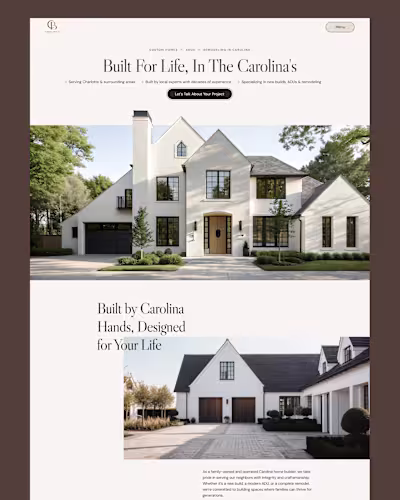 Carolina Builder Company Website
