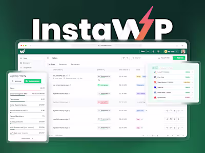 InstaWP Dashboard – Web & Mobile Responsive Design