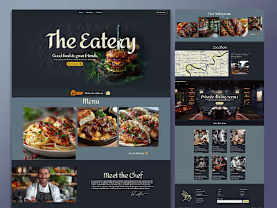 Website for Restaurant ✦ The Eatery