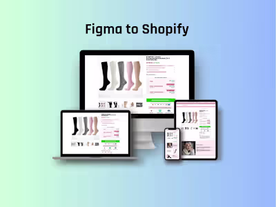 Design FIGMA to shopify Store Design and Development Service