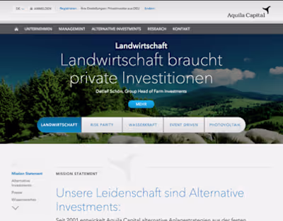 Relaunch Aquila Capital Website