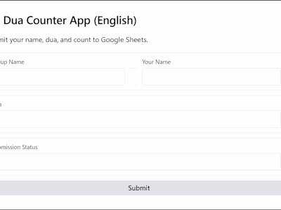 Dua Counter App Development